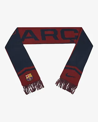 Nike Barcelona Local Verbiage Soccer Scarf Game Day Reversible A2159121 FCB • $35.06