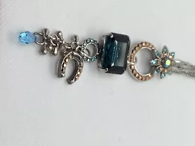 Mariana Crystal 25+” Necklace With Blue Stones Horseshoeflower • $82.97