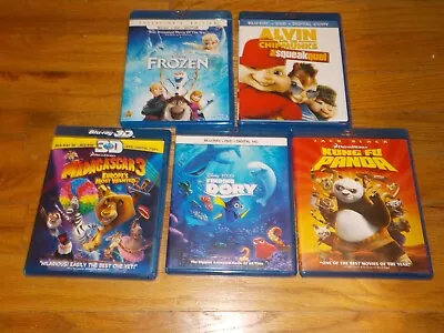 Frozen/Finding Dory/Madagascar 3/Alvin & The Chipmunks Squeakquel/Kung F Blu-ray • $7.99