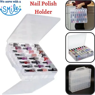 48PCS Nail Polish Storage Box GEL Display Holder Clear Varnish Bottles Organizer • £18.93