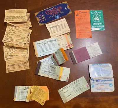 Vintage Stack Of Disneyland Magic Kingdom Ticket Books & Passes 1960s-2000s • $42.99