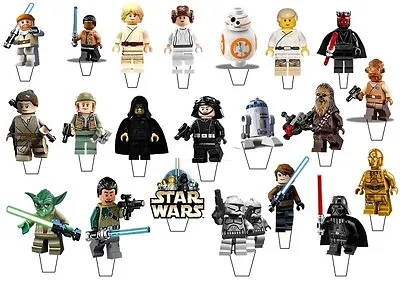 £2.40 • Buy 21  Star Wars STAND UP Edible Cupcake  Topper Edible Decorations *Pre-Cut*