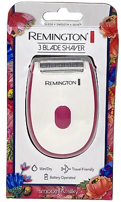 Remington Smooth And Silky 3 Blade Shaver Compact Wet Dry Battery Operated Pink • $30.61