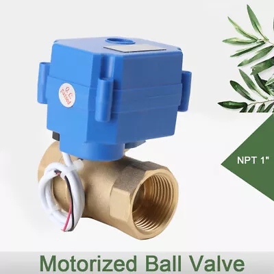 DN25 Motorized Ball Valve Normally Closed Electric Ball Valve NPT 1 Inch Thread • $41