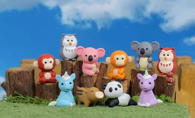 £12.99 • Buy Japanese IWAKO Puzzle Eraser Rubbers -Forest Wild Animals X 10 Assorted Erasers