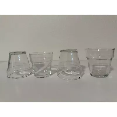 Lot Of 4 Indiana Glass Votive Candle Tea Light Holders Clear Flower Pots • $8.99