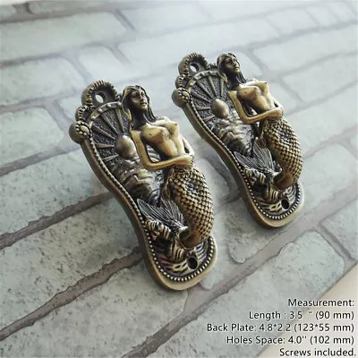 Vintage Bronze Mermaid Hooks Wall Hook Curtain Tie Backs Coat Hooks Coat Hangers • $9.34