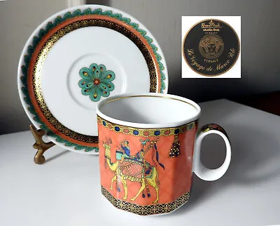 VERSACE Rosenthal LE VOYAGE De MARCO POLO Tea Cup & Saucer(s) UNUSED/MINT • $139.95