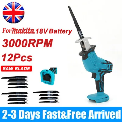 Electric Cordless Reciprocating Saw Saber Cutting Saw Kit For Makita 18V Battery • £19.99