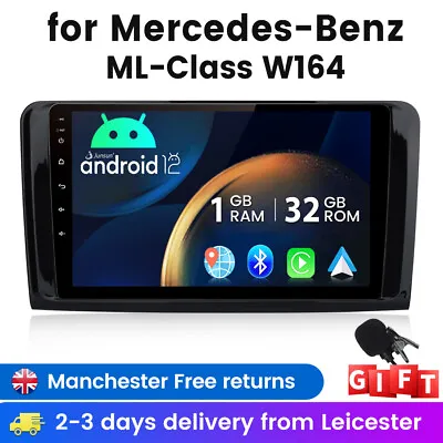 Android 12 CarPlay GPS Radio SAT NAV For Mercedes Benz ML Class W164 ML350 GL320 • £116.99