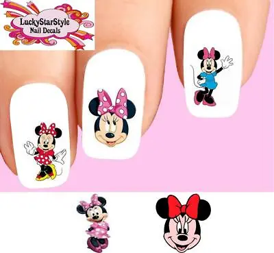 Waterslide Nail Decals Set Of 20 - Minnie Mouse Assorted • $2