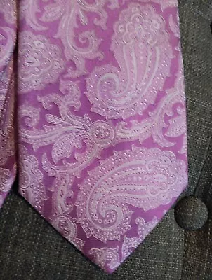 Faconnable Made Italy Silk Men's Dress Tie Pink Designs • $19.99