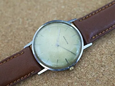 £241.96 • Buy Vintage Mens Marvin Manual Wind All Original Steel Case Very Rare Watch