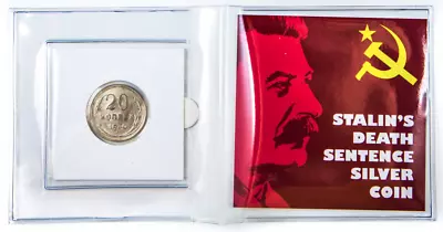 Stalin's  Death Sentence  Silver 20 Kopek KM-88 Coin • $45