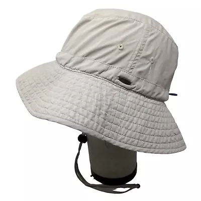 Coolibar Men's Wide Brim Bucket Hat Beige Size OS 100% Polyester • $20