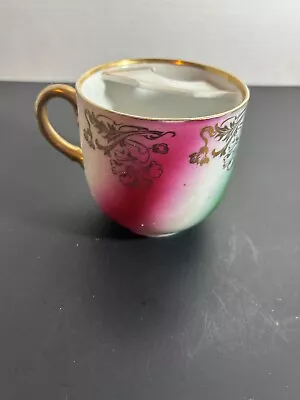 Vintage Porcelain Mustache Cup Mug- Antique Floral Victorian • $14.24