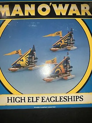 Games Workshop Man O' War High Elf Eagleships - VG+ With Masts • $39.99