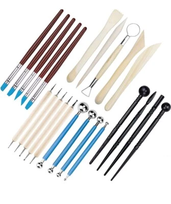 £8.99 • Buy 23 PCS Clay Sculpting Tools Art Pottery Polymer Ceramic Modeling Carving Kit Uk