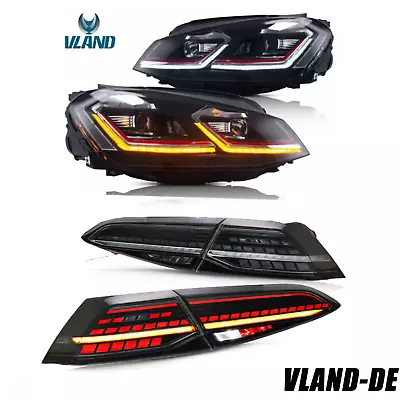 4PCS VLAND Full LED Headlights&Tail Lights For 2015-2017 Volkswagen Golf 7 MK7 • $518.99