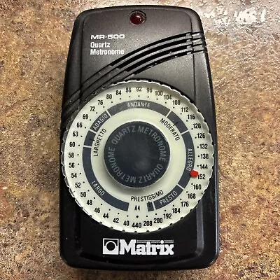 Matrix MR-500 Compact Quartz Metronome With Earphone Tested • $13.99