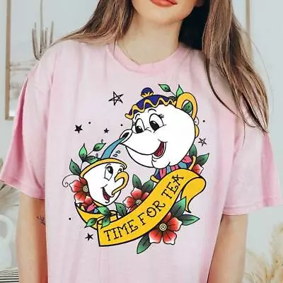 Beauty And The Beast Chip & Mrs. Potts Time For Tea Mother's Day  2D T-SHIRT • $6.99