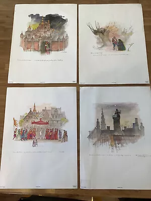 £160 • Buy Mads Stage Danish Artist Set Of 4 Prints, HC Anderson Fairytales