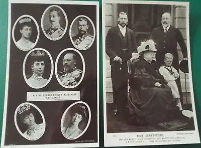 Postcard Royalty 4 Generations Queen Victoria Edward QUEEN ALEXANDRA FAMILIY RP • £8