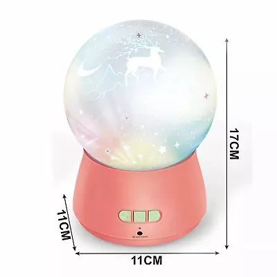 360 Degree Rotating Music Projection Night Light Soothe Your Baby To Sleep Red • $20.23