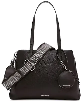 Calvin Klein Millie Black  Guitar Strap Laptop XL Bag~NWT 16-1/4 W X 11 Hx7 Deep • $169