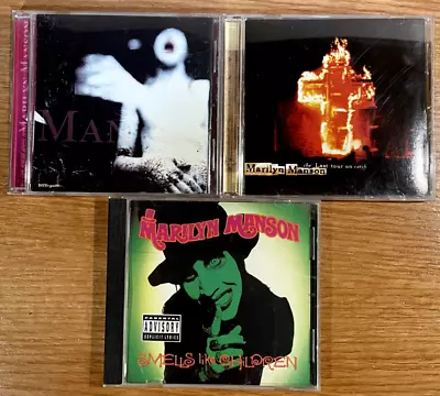 MARILYN MANSON CD Lot Of 3 Antichrist Superstar Smells Like Children Last Tour • $14.75