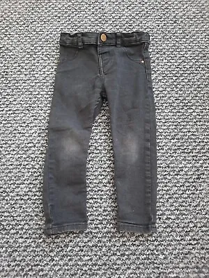 £4.99 • Buy Girls Toddler Baby Black River Island Molly Skinny Jeans 18-24 Month Light Used 