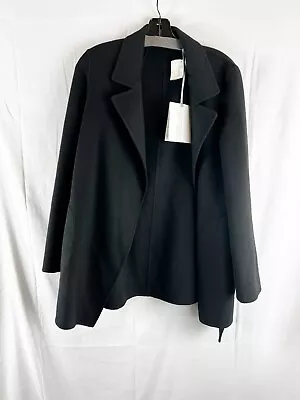 Max Mara Black Wool Womens Cahmere Winter Coat Jacket Size 8. $2090 • $279.99