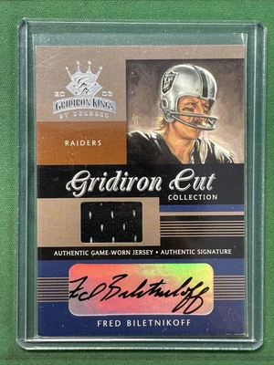 $70 • Buy 2003 Gridiron Kings Fred Biletnikoff Jersey / Auto #50/50