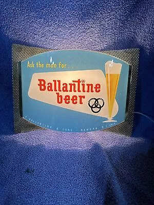 Vintage 1950’s Ballantine Beer Curved Glass Light Up Sign Rare • $399.95