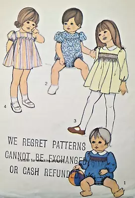 Vintage 1970s Style 3700 Toddler Romper Dress Pants Sewing Pattern • £5.99