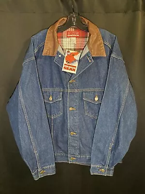 Vintage 90s Marlboro Country Store Trucker Denim Jean Jacket Outdoor NWT RARE XL • $79.99