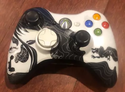 $19.97 • Buy Microsoft Xbox 360 Wireless Controller Limited Edition Dragon Age Black & White