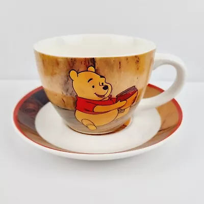 Disney Winnie The Pooh Ceramic Cup & Saucer Set Winnie The Pooh Print • $23.50