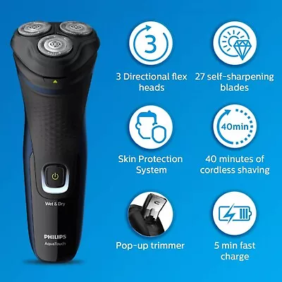 Philips Shaver Men Electric Wet Dry Cordless Rechargeable Trimmer Groomer Razor • $89.99