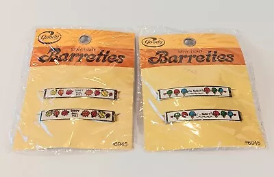 Vintage Goody Hair Barrettes Ladybugs Ice Cream  Don't Bug Me  &  I'm Sweet  • $62.99