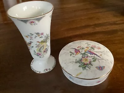 Coalport Paradise Vase & Tulip Tree Lidded Trinket Box • £8