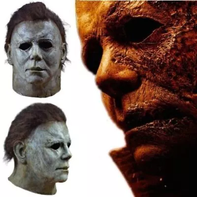 Deluxe Michael Myers Mask Halloween Latex Full Head Adult Fancy Costume Gifts • £12.29