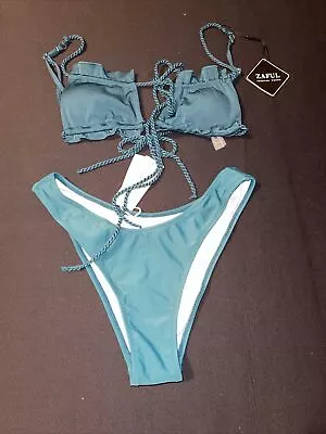 NWT Sexy Mix & Match Zaful/ Cupshe Teal Bikini S/M • £12.54