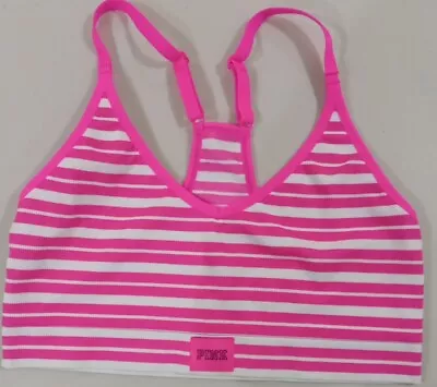 Victoria's Secret PINK Active Sports Bra XXL Seamless Lightly Lined NWOT Striped • $4.99