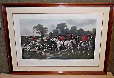 1867 R. Dodson Color Engraving - Herring's Fox Hunting Scenes - Breaking Cover • $399.99