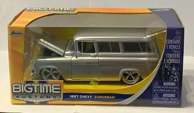 S24 Jada 1/24 - Nib 53267 Bigtime Muscle 1957 Chevy Suburban - Silver • $18.95