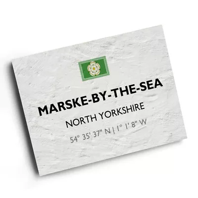 A3 PRINT - Marske-By-The-Sea North Yorkshire - Lat/Long NZ6322 • £9.99