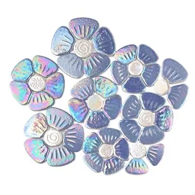 Flower Mosaic Tiles For Crafts Bulk200g Iridescent Mosaic Tiles Blue • $22.90