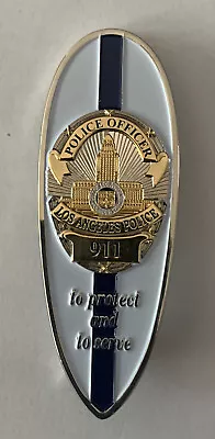 Los Angeles Police Department LAPD CHALLENGE COIN Surf Board 911 Gun Fins • $41.99