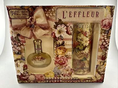 VTG L EFFLEUR Cologne Perfume Spray .75oz  Body Powder NEW Box Set Coty • $49.99